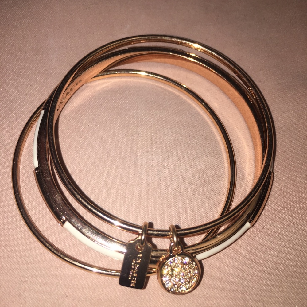 Coach Rose Gold bangle set